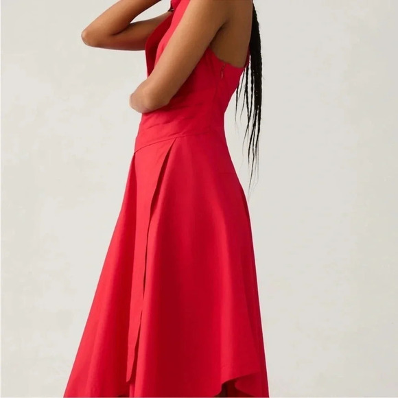 Maeve Anthropologie Red Asymmetrical Wrap Shirt Dress 12 NWT - Picture 4 of 7